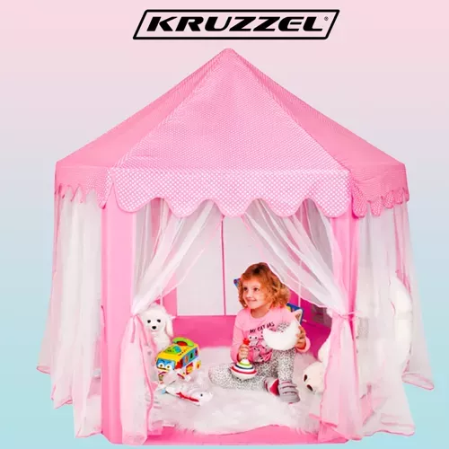 Dětský stan růžový Kruzzel 23869