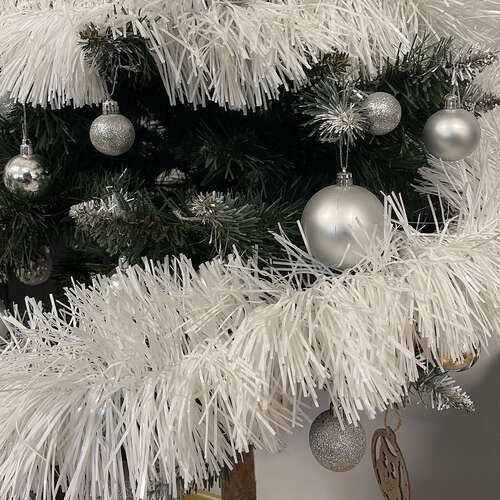 Girlanda na vánoční stromeček - bílá 6m Ruhhy 22307