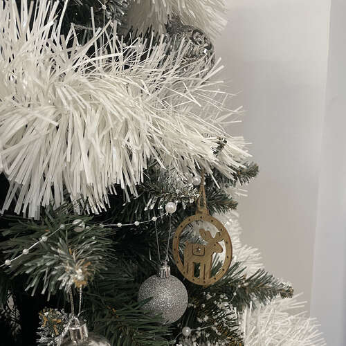 Girlanda na vánoční stromeček - bílá 6m Ruhhy 22307