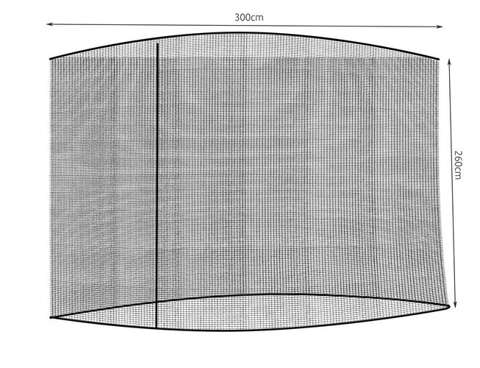 Moskytiéra na zahradní slunečník 3m - černá