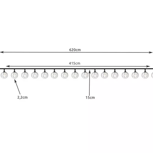 Solární girlanda 6m 2V IP44 Gardlov 23864