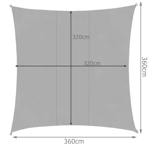 Stínová plachta 3,6x3,6m Gardlov 23164