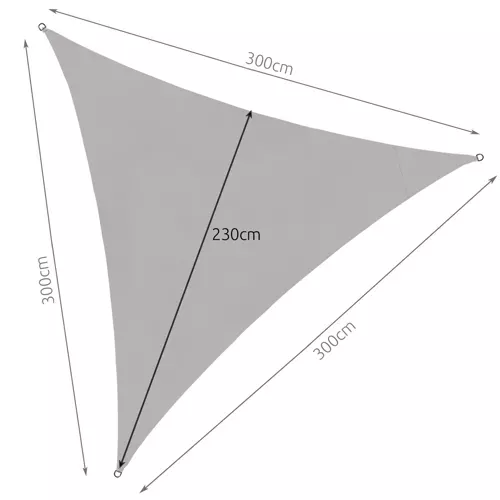 Stínová plachta 3x3x3m šedá Gardlov 23147