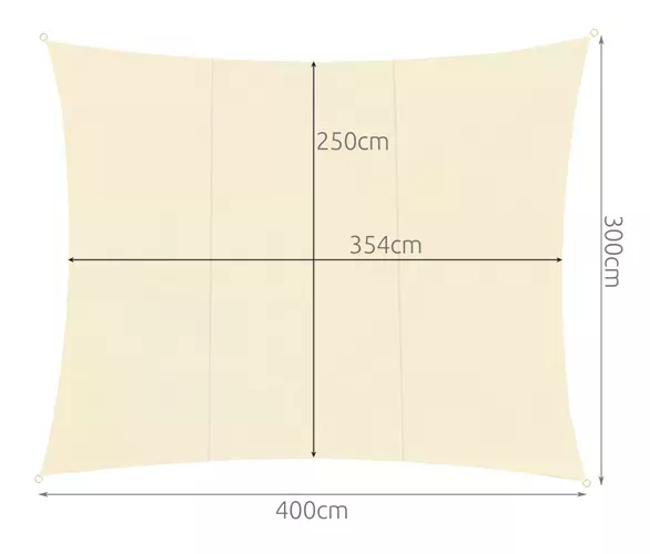 Stínová plachta 4x3m - béžová Gardlov 23144