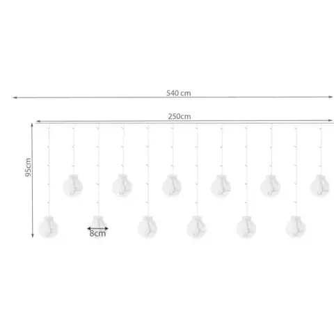 Světelná závora 108 LED USB vícebarevná KŚ19734