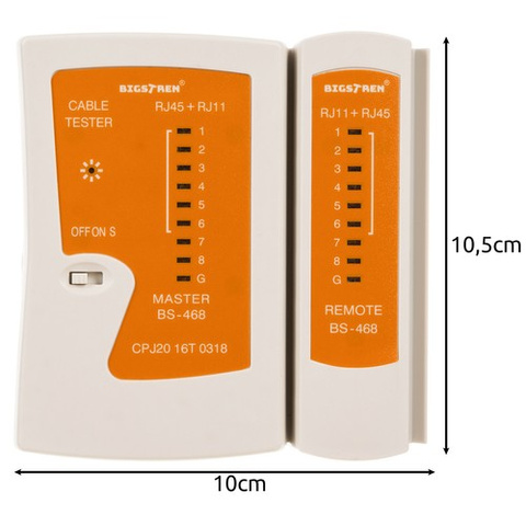 Tester kabelů Bigstren 22166 RJ45/RJ11