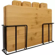 Bamboo chopping board - 4 pcs Ruhhy 19338