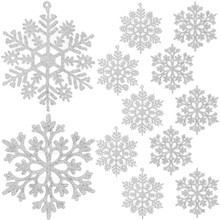 Christmas tree baubles - snowflakes 12 pcs. Ruhhy 22516