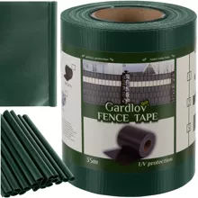 Fencing tape 19cmx35m 450g/m2 green 23699