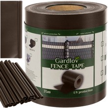 Fencing tape 19cmx35m 630g/m2 brown 23707