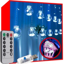 Light curtain 108LED USB - cold white KŚ19770