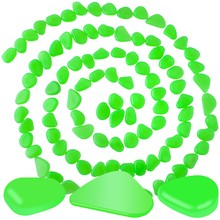 Luminous stones - set of 100 pieces green