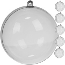 Transparent baubles 12cm - set of 5 Ruhhy 22278