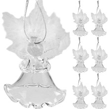 Transparent baubles - angels, 6 pcs. Ruhhy 22497