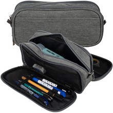 Triple extendable pencil case - gray Maaleo 24512