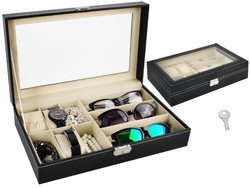 Watch and glasses organizer black