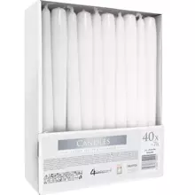 White taper candle - set of 40 