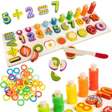 Wooden sorter for fruit and numbers 22607