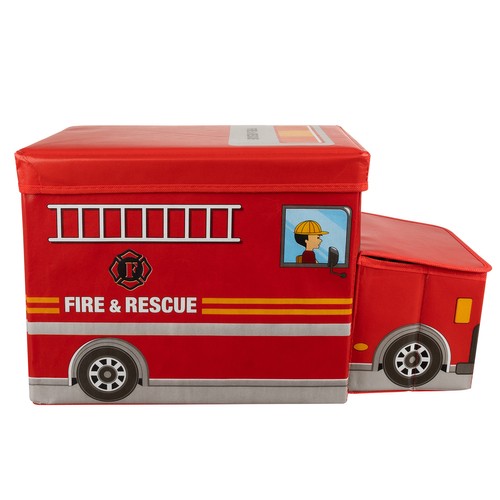 Fire truck toy box deals and storage bench