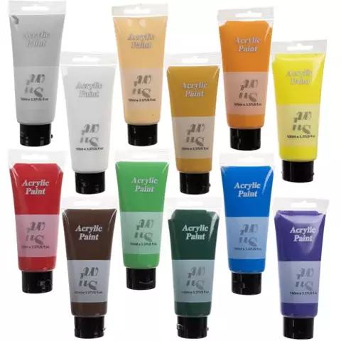 Acrylic paints 12 pcs. 100ml Maaleo 20424