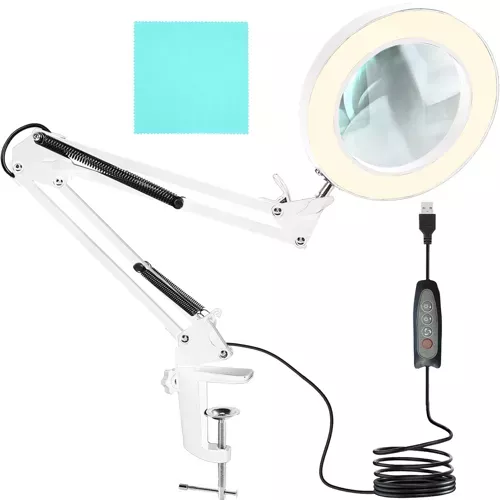 Cosmetic lamp with a magnifying glass - white Izoxis 23894