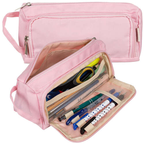 Double extendable pencil case - pink Maaleo 24519