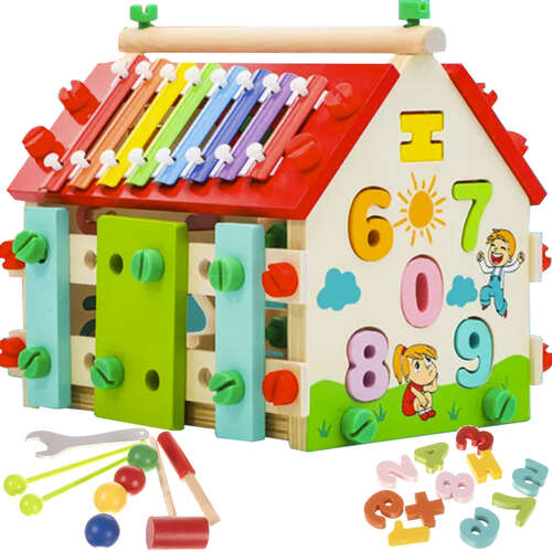 Kruzzel 22564 wooden educational house