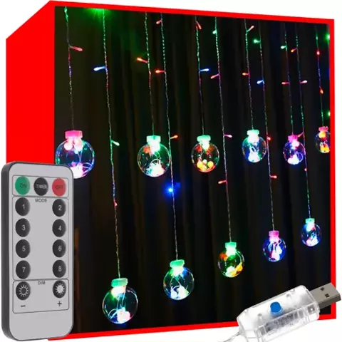 Light curtain 108 LED USB multicolor KŚ19734