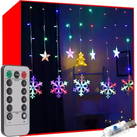 Light curtain 138 LED USB multicolor KŚ19742