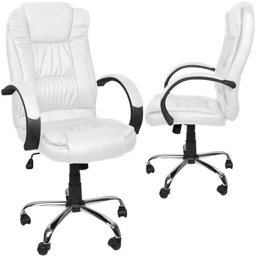 Office armchair eco leather - white MALATEC