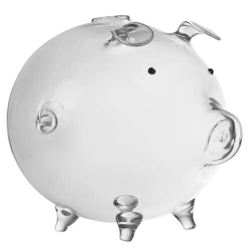 Glass pig deals piggy bank