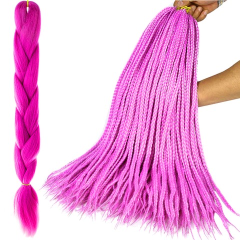 Synthetic hair braids - purple