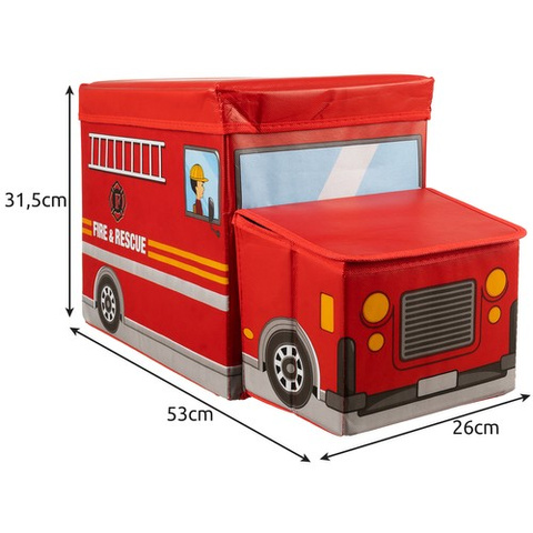 Fire truck toy store chest