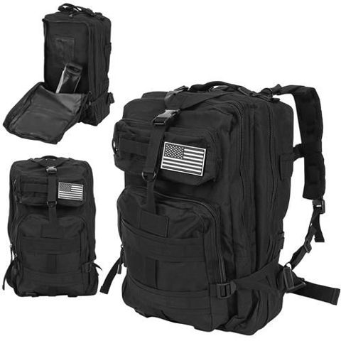 XL military backpack, black