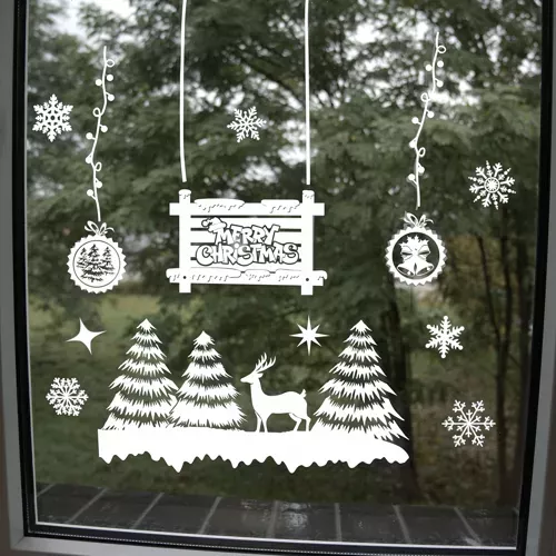 Autocollants de fenêtre de Noël Ruhhy 22253