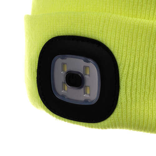 Bonnet d&#39;hiver avec lampe de poche - jaune Trizand 22664