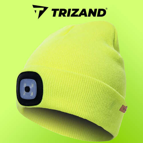 Bonnet d&#39;hiver avec lampe de poche - jaune Trizand 22664