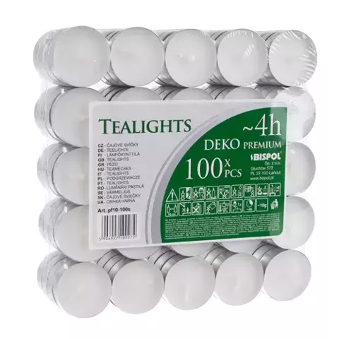 Bougies/réchauds 4h - lot de 100 pcs