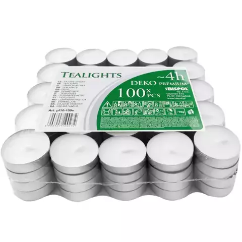 Bougies/réchauds 4h - lot de 100 pcs