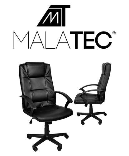 Chaise de bureau en cuir écologique MALATEC