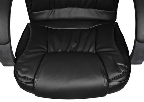 Chaise de bureau en éco-cuir - noir MALATEC