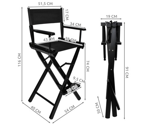 Chaise de maquillage en bois