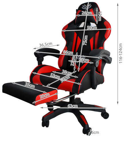 Chaise gamer - noir et rouge MALATEC