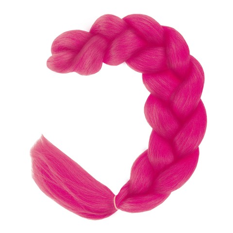 Cheveux synthétiques en tresses - foncé - rose