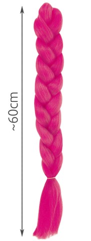 Cheveux synthétiques en tresses - foncé - rose