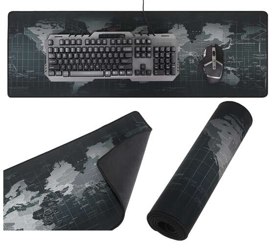 Clavier tapis de souris gris