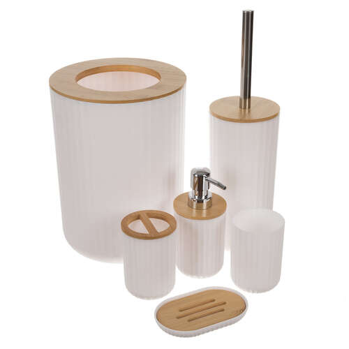 Ensemble d&#39;accessoires de salle de bain - blanc Ruhhy 24635