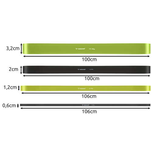 Ensemble de bandes d&#39;exercice - 4 pcs. Trizand 24305