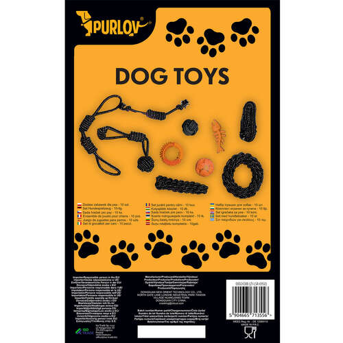 Ensemble de jouets pour chiens-10 pièces Purlov 24388