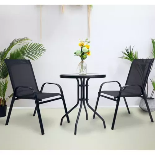 Ensemble mobilier de balcon - table + 2 chaises 23461